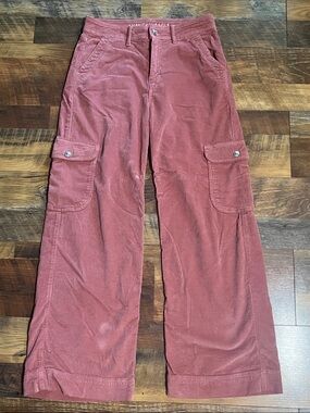 American Eagle Pink Corduroy Pants (4 short)